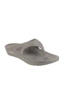 Carlton London Women Grey Solid Thong Flip-Flops