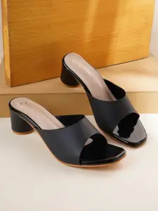 Style Shoes Women Black Block Heels