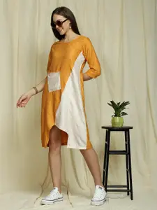 Indifusion Women Colourblocked Self-Design Dress