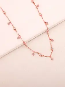 GIVA Rose Gold Sterling Silver Rose Gold-Plated Necklace