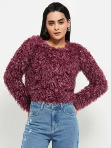 max Women Purple Pullover