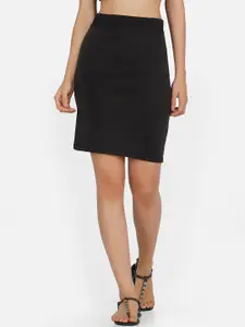 NEU LOOK FASHION Women Black Solid Pencil Mini Skirt