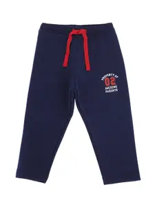 Bodycare Kids Infants Navy Blue Printed Cotton Track Pants