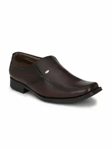 Sir Corbett Men Brown Solid Slip-On Formal Shoes
