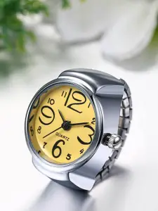 Yellow Chimes Stainless Steel Analog Watch Stretchable Ring
