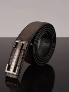 BuckleUp Men Brown Textured Formal Belt