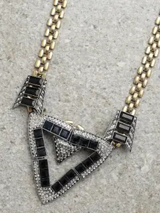 SOHI Women Gold-Toned & Blue Gold-Plated Necklace