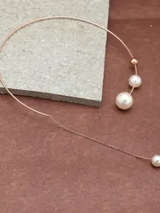 SOHI Women Gold-Toned & White Gold-Plated Antique Necklace