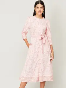Colour Me by Melange Pink Floral Printed Midi Dress