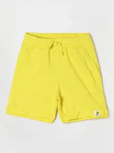 Juniors by Lifestyle Boys Yellow Solid Regular Shorts