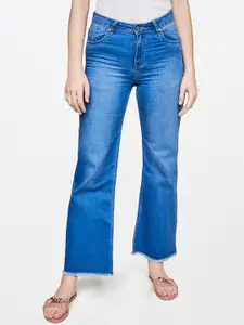 AND Women Blue Bootcut High-Rise Light Fade Stretchable Jeans