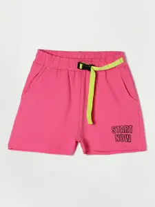 Fame Forever by Lifestyle Girls Pink Solid Regular Fit Shorts
