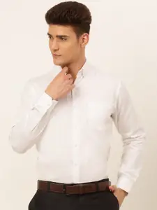 JAINISH Men White Classic Formal Shirt