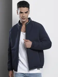 The Indian Garage Co Men Solid Zip-Front Bomber Jacket