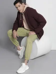 The Indian Garage Co Men Solid Zip-Front Bomber Jacket