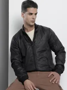 The Indian Garage Co Men Zip-Front Bomber Jacket with Slip Pockets