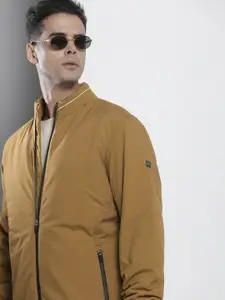 The Indian Garage Co Men Solid Zip-Front Bomber Jacket