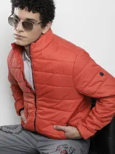 The Indian Garage Co Men Zip-Front Puffer Jacket with Zip Pockets