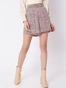 Vero Moda Women Pink Floral Printed Shorts