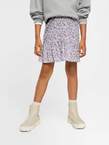 Mango Kids Girls Floral Print Sustainable A-line Skirts