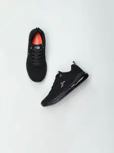 ABROS Men Black Mesh Running Shoes