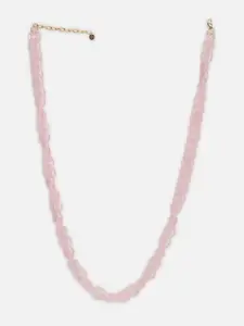 FOREVER 21 Peach-Coloured & Gold-Toned Necklace