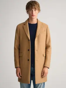 GANT Men Khaki Longline Solid Regular Fit Jacket