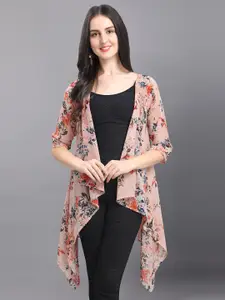 Fashfun Women Pink Printed Shrug