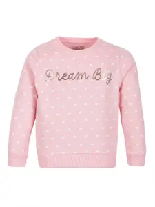 PLUM TREE Girls Pink Printed Sweatshirt