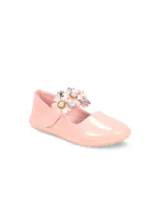 Lil Lollipop Girls Pink Embellished Ballerinas Flats