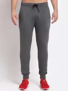 Club York Men Charcoal Solid Cotton Joggers