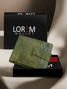 LOREM Men Green Two Fold Wallet with SIM Card Holder