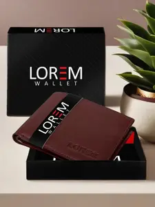 LOREM Men Maroon Two Fold Wallet with SIM Card Holder