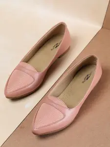 Shezone Women Peach-Coloured Ballerinas Flats