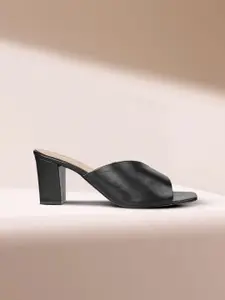 Metro Women Magenta Peep Toe Block Sandals