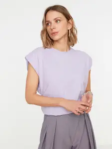 Trendyol Women Violet Extended Sleeves T-shirt