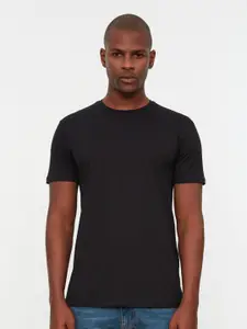 Trendyol Men Black Cotton T-shirt