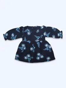 Born Babies Blue Floral Dress