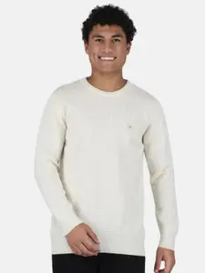 Monte Carlo Men Off White Blend Wool Pullover