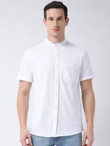 Club York Men White Cotton Casual Shirt