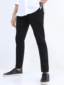 HIGHLANDER Men Black Solid Slim Fit Clean Look Stretchable Jeans