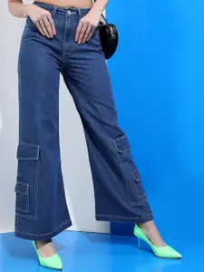 Tokyo Talkies Women Blue Flared High Rise Jeans