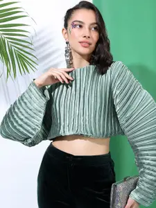 Tokyo Talkies Green Striped Top