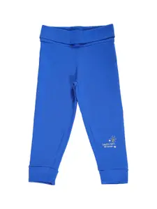 Bodycare Kids Boys Blue Solid Cotton Track Pant