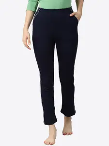 NOT YET By Us Women Pack Of 3  Black Blue & Charcoal Pure Cotton Lounge Pants