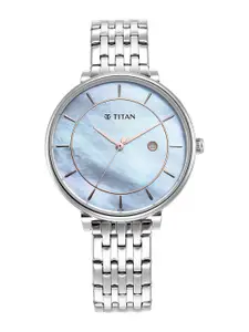 Titan Women Dial & Stainless Steel Bracelet Style Straps Analogue Watch 2673SM01