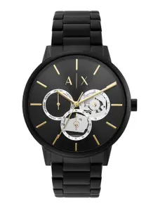 Armani Exchange Men Black Dial & Straps Analogue Automatic Motion Watch AX2748