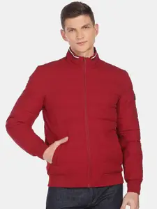 Arrow Sport Men Red Solid Puffer Jacket