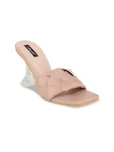 Sherrif Shoes Nude-Coloured Party Block Heels