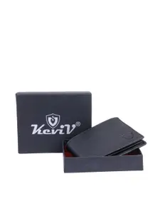 Keviv Men Black Solid Artificial Leather Two Fold Wallet